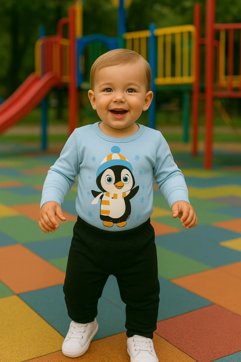 Conjunto Pingûino Celeste ML - comprar online