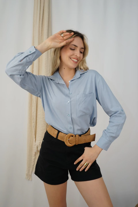 Camisa Clasica Celeste - comprar online