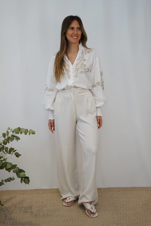 Pantalon Estela Beige - comprar online