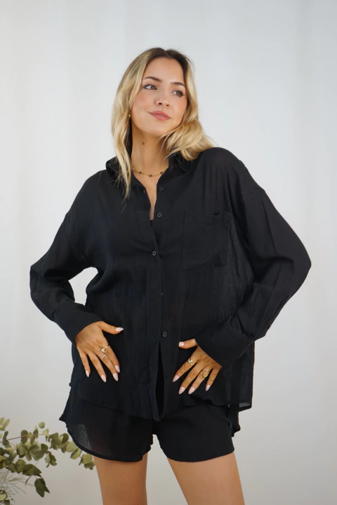 Camisa Maitena Negro - comprar online