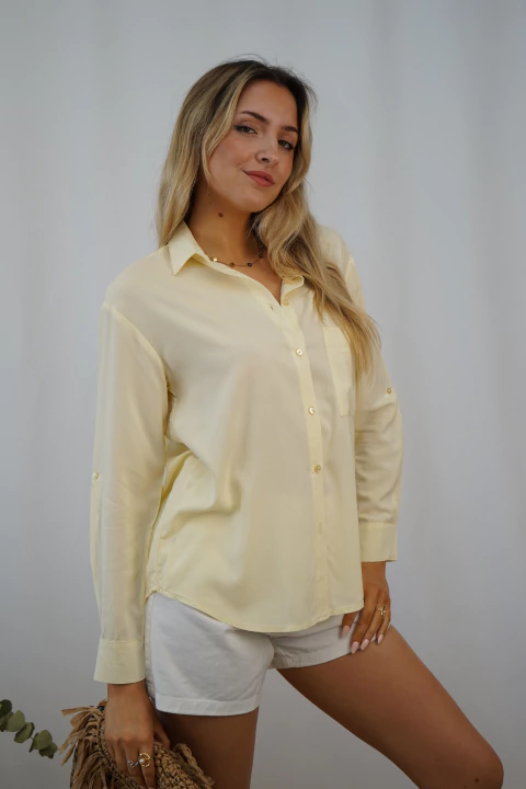 Camisa Clasica Amarillo Pastel - comprar online