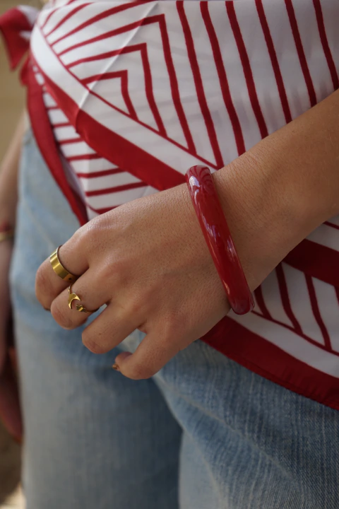 Pulsera de resina Rojo