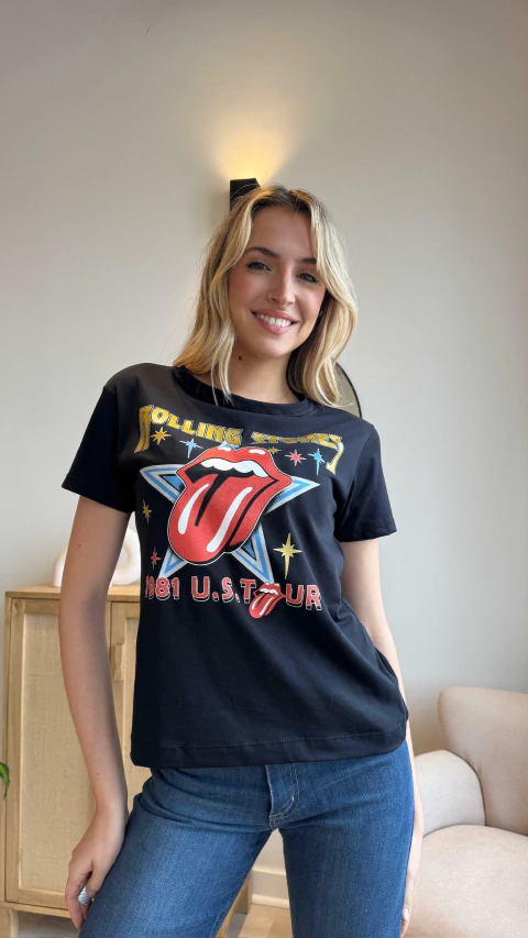 Remera US Tour Negro - comprar online