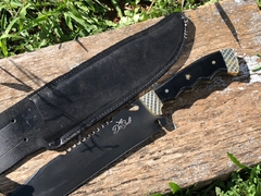 FACA BOWIE FOSFATIZADA COM CABO DE CHIFRE - comprar online