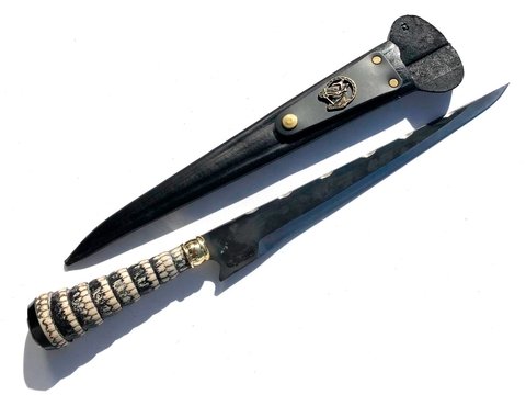 FACA ARTESANAL 12 POLEGADAS JAVALIZEIRA CABO DE RABO DE TATU SINTÉTICO