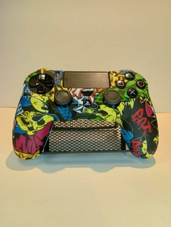 Funda joystick ps4 (blanca diseño zapatillas y calaveras)