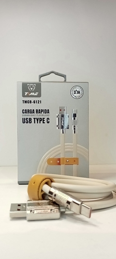 Cable tipo C Time tmcb6121 reforzado metalico (blanco)