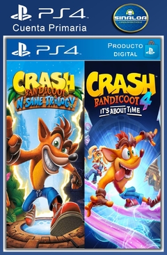 Crash Bandicoot 4: It's About Time + Crash Bandicoot: N. Sane Trilogy (formato digital) PS4