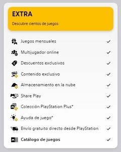 Membresia PlayStation Plus+ Extra (12 meses) cuenta PS5 - comprar online