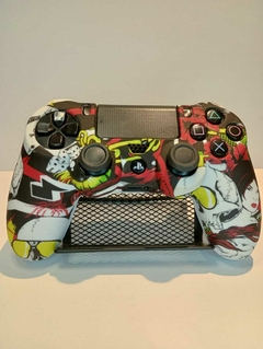 Funda joystick ps4 (blanca diseño rayo, dados, roja)