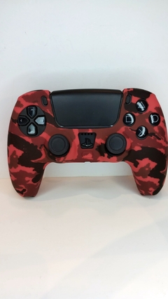 Funda joystick ps5 (camuflada roja y negra)