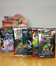 Sobre de figuritas POKEMON Escarlata y purpura fuerzas temporales (1 paquete de 10un.)