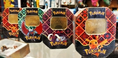 Lata hexagonal cartas de POKEMON (verde) - tienda online