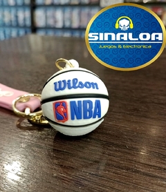 Llavero Basquet - Pelota blanca NBA wilson