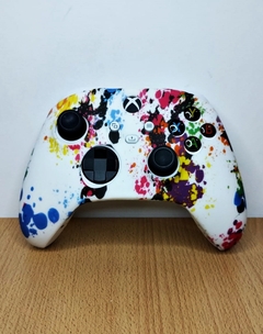 Funda joystick xbox serie (blanca diseño salpicon colores) - comprar online