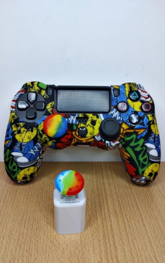 Funda joystick ps4 c/ sticks (blanca diseño zapatilla - calavera) - comprar online