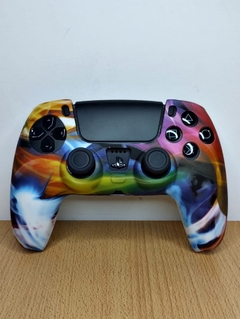 Funda joystick ps5 (blanca diseño rayas de colores) en internet