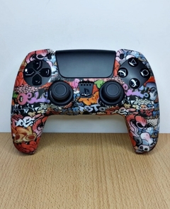 Funda joystick ps5 (blanca diseño Grafiti)