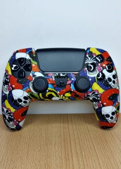 Funda joystick ps5 (blanca diseño catrinas - violeta)