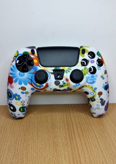 Funda joystick ps5 (blanca diseño flores y burbujas) - SINALOAMDQ