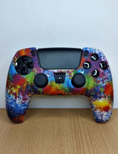 Funda joystick ps5 (blanca manchas colores) - comprar online