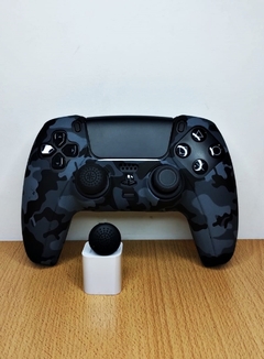 Funda joystick ps5 con sticks (camuflada azul oscura, gris y negra)