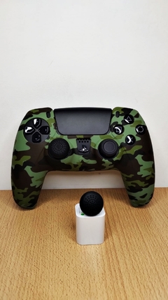 Funda joystick ps5 con sticks (camuflada verde, marron y negra)