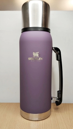 Termo acero inoxidable 1 Litro con tapon cebador + doble tapa p/mate (morado) - comprar online