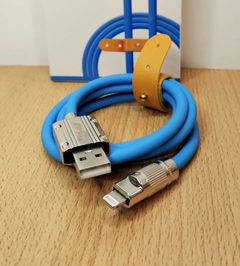 Cable Lightning (iphone) Time tmcb6306 reforzado metalico (azul) - comprar online