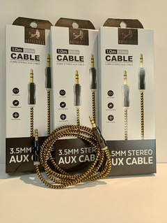 Cable Auxiliar Royalcell audio 3,5mm 1mt (reforzado + punta metalica) - comprar online