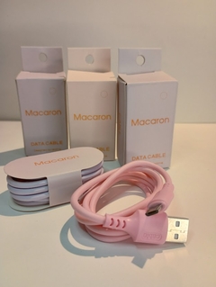 Cable micro usb V8 Macaron 1 metro (rosa)