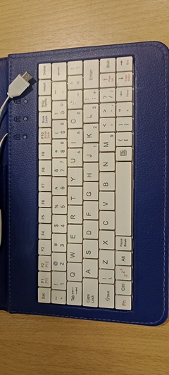 Imagen de Funda libro c/teclado para tablets o celulares (azul)