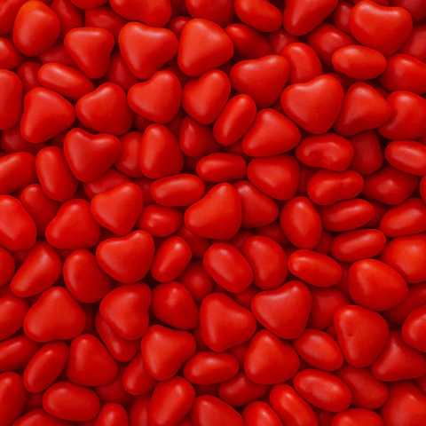 Lentejas de Chocolate Corazon Rojas - comprar online