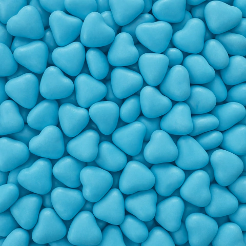 Lentejas de Chocolate Corazon Celestes - comprar online