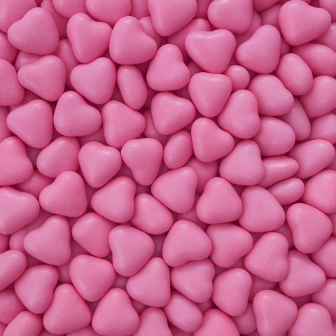 Lentejas de Chocolate Corazon Rosas - comprar online