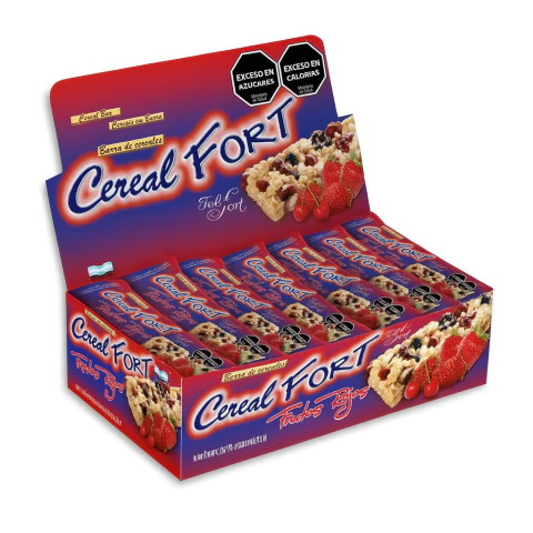Barra De Cereal Cereal Fort Frutos Rojos X24u - comprar online