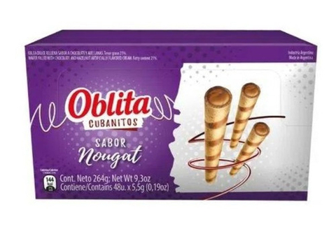 Cubanitos Oblita Nougat 48 unidades - comprar online