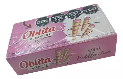 Cubanitos Oblita Frutilla 48 unidades - comprar online
