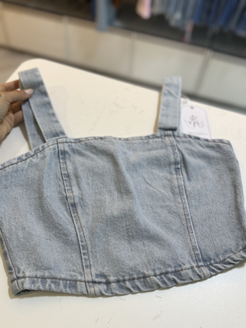 CROPPED ALÇA E ZIPER CLARO - comprar online