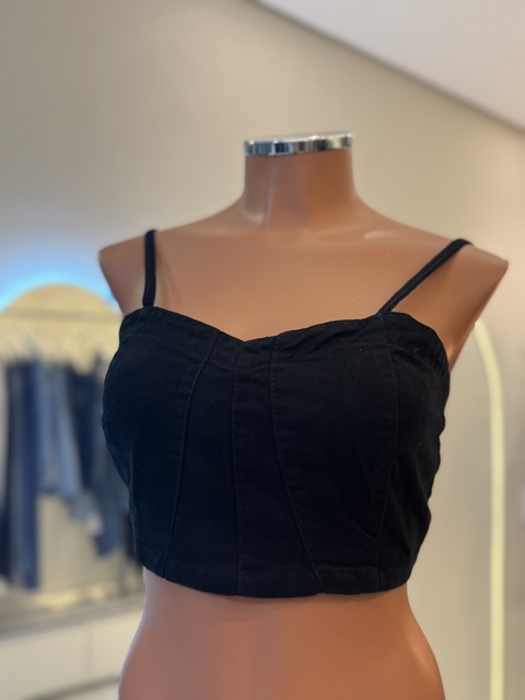 CROPPED PRETO ALCINHA PREMIUM - comprar online