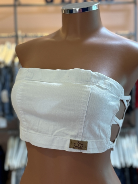 Top faixa branco