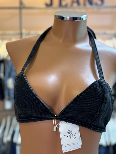 Top preto amarração