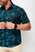 camisa floral azul