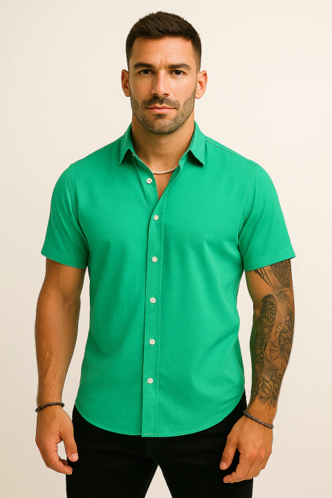 camisa verde masculina