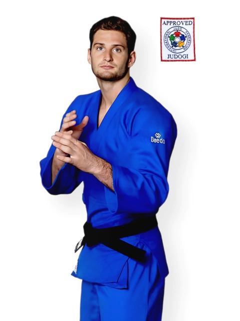 Kimono Daedo de Judô Slim Fit selo FIJ azul