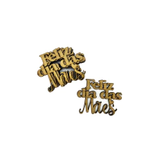 Apliques Enfeite Feliz Dia das Mães MDF Artesanato 5cm
