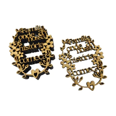 Aplique Moldura Enfeite Familia MDF 7x5,5cm - Amábile Laser