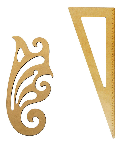 02 Réguas Corte Costura Curva Francesa Modelagem Esquadro