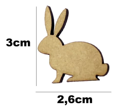 50 Aplique Coelho Pascoa Artesanato Festa Decorar 3x2,6cm - comprar online