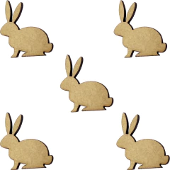 50 Aplique Coelho Pascoa Artesanato Festa Decorar 3x2,6cm